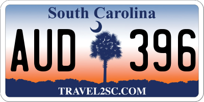 SC license plate AUD396