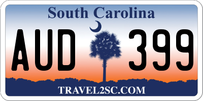SC license plate AUD399