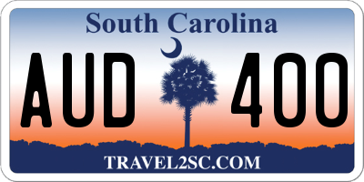 SC license plate AUD400