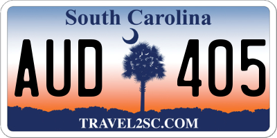 SC license plate AUD405