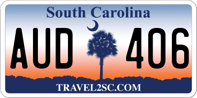 SC license plate AUD406