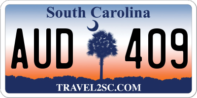 SC license plate AUD409