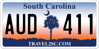 SC license plate AUD411