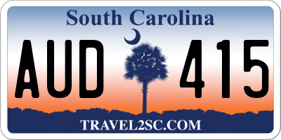 SC license plate AUD415