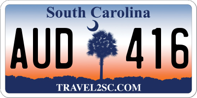 SC license plate AUD416