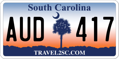 SC license plate AUD417