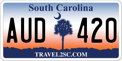 SC license plate AUD420