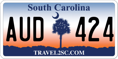 SC license plate AUD424