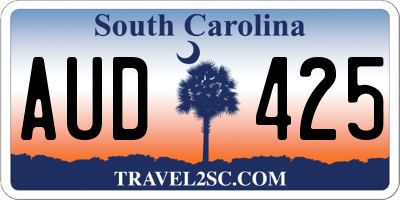 SC license plate AUD425