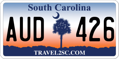 SC license plate AUD426