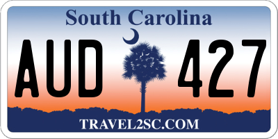 SC license plate AUD427
