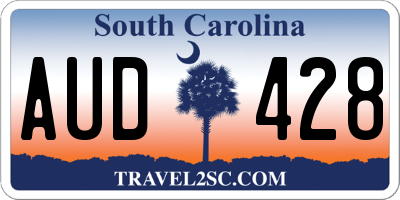 SC license plate AUD428