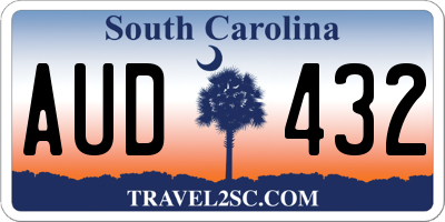 SC license plate AUD432
