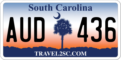 SC license plate AUD436