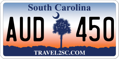 SC license plate AUD450