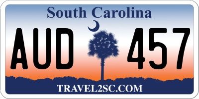 SC license plate AUD457