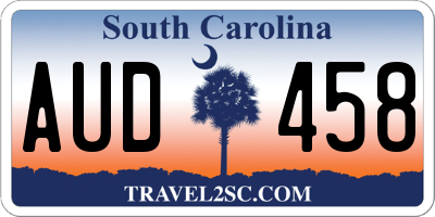 SC license plate AUD458