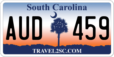 SC license plate AUD459
