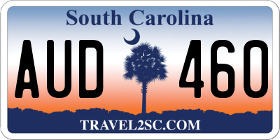 SC license plate AUD460