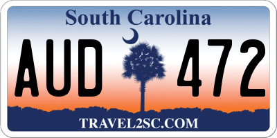 SC license plate AUD472