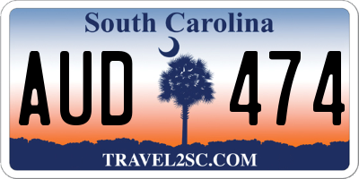 SC license plate AUD474