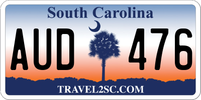 SC license plate AUD476