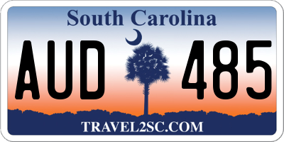 SC license plate AUD485