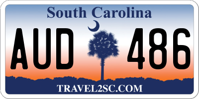 SC license plate AUD486