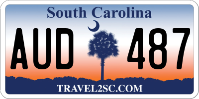SC license plate AUD487