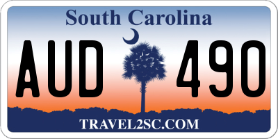 SC license plate AUD490