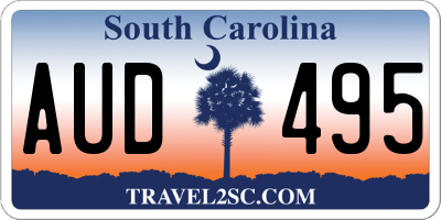 SC license plate AUD495
