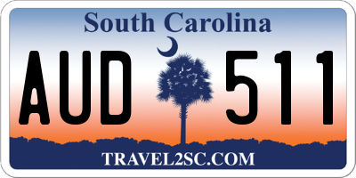 SC license plate AUD511