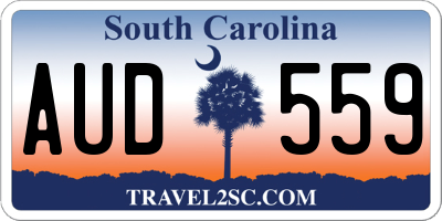 SC license plate AUD559