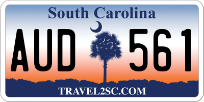 SC license plate AUD561