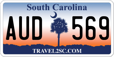 SC license plate AUD569