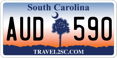 SC license plate AUD590