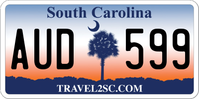 SC license plate AUD599