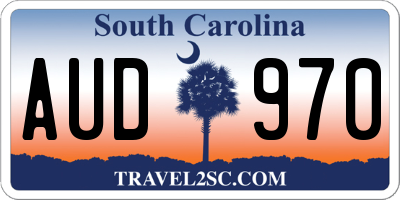 SC license plate AUD970