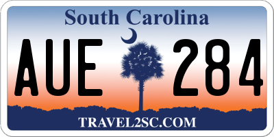 SC license plate AUE284