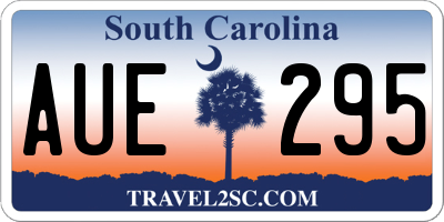SC license plate AUE295