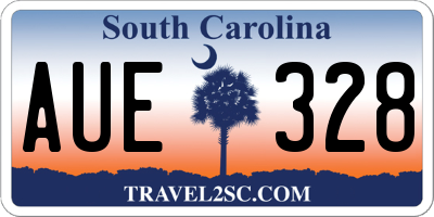 SC license plate AUE328