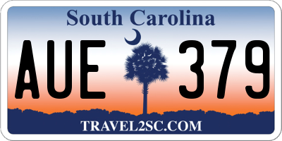 SC license plate AUE379