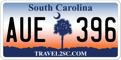 SC license plate AUE396