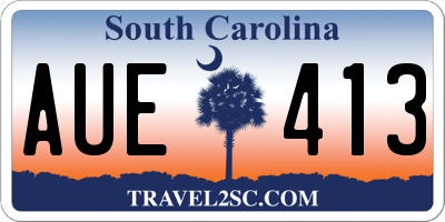 SC license plate AUE413