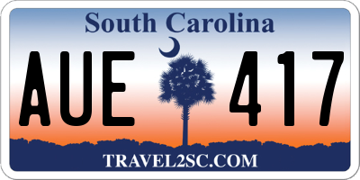 SC license plate AUE417