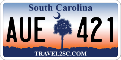 SC license plate AUE421
