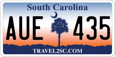 SC license plate AUE435