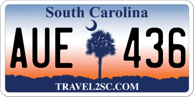 SC license plate AUE436