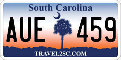 SC license plate AUE459