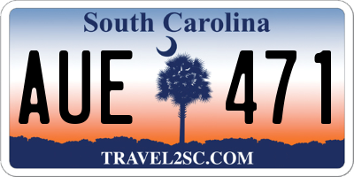 SC license plate AUE471
